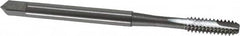 OSG - #6-32 UNC, 2 Flute, Bright Finish, High Speed Steel Spiral Point Tap - Bottoming Chamfer, Right Hand Thread, 2" OAL, 11/16" Thread Length, 0.141" Shank Diam, 3B Class of Fit, Series 105B - Exact Tooling