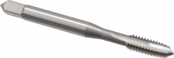 OSG - #12-24 UNC, 2 Flute, Bright Finish, High Speed Steel Spiral Point Tap - Plug Chamfer, Right Hand Thread, 2-3/8" OAL, 15/16" Thread Length, 0.22" Shank Diam, 2B/3B Class of Fit, Series 105 - Exact Tooling