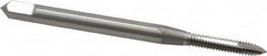 OSG - #3-48 UNC, 2 Flute, Bright Finish, High Speed Steel Spiral Point Tap - Plug Chamfer, Right Hand Thread, 1-13/16" OAL, 1/2" Thread Length, 0.141" Shank Diam, Series 105 - Exact Tooling