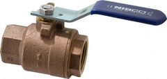 NIBCO - 1" Pipe, Full Port, Bronze Standard Ball Valve - 2 Piece, Inline - One Way Flow, FNPT x FNPT Ends, Lever Handle, 600 WOG, 150 WSP - Exact Tooling