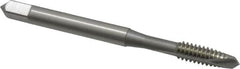 OSG - #10-24 UNC, 2 Flute, Bright Finish, High Speed Steel Spiral Point Tap - Plug Chamfer, Right Hand Thread, 2-3/8" OAL, 7/8" Thread Length, 0.194" Shank Diam, Series 105 - Exact Tooling
