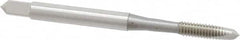 OSG - #10-32 UNF, 2 Flute, Bright Finish, High Speed Steel Spiral Point Tap - Plug Chamfer, Right Hand Thread, 2-3/8" OAL, 7/8" Thread Length, 0.194" Shank Diam, Series 105 - Exact Tooling