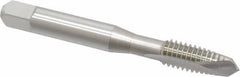 OSG - 5/16-18 UNC, 2 Flute, Bright Finish, High Speed Steel Spiral Point Tap - Plug Chamfer, Right Hand Thread, 2-23/32" OAL, 1-1/8" Thread Length, 0.318" Shank Diam, Series 105 - Exact Tooling
