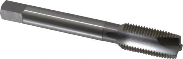 OSG - 1/2-20 UNF, 3 Flute, Bright Finish, High Speed Steel Spiral Point Tap - Plug Chamfer, Right Hand Thread, 3-3/8" OAL, 1-21/32" Thread Length, 0.367" Shank Diam, Series 105 - Exact Tooling