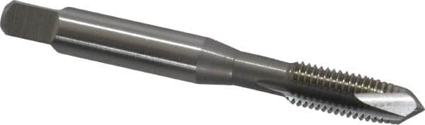 OSG - 5/16-24 UNF, 3 Flute, Bright Finish, High Speed Steel Spiral Point Tap - Plug Chamfer, Right Hand Thread, 2-23/32" OAL, 1-1/8" Thread Length, 0.318" Shank Diam, Series 105 - Exact Tooling