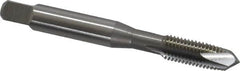 OSG - 5/16-24 UNF, 3 Flute, Bright Finish, High Speed Steel Spiral Point Tap - Plug Chamfer, Right Hand Thread, 2-23/32" OAL, 1-1/8" Thread Length, 0.318" Shank Diam, Series 105 - Exact Tooling
