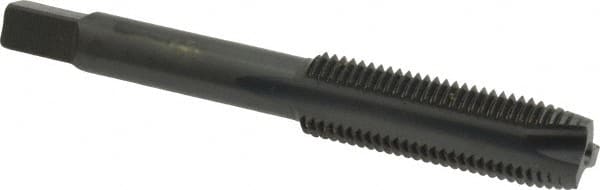 OSG - 7/16-20 UNF, 3 Flute, Bright Finish, High Speed Steel Spiral Point Tap - Plug Chamfer, Right Hand Thread, 3-5/32" OAL, 1-7/16" Thread Length, 0.323" Shank Diam, Series 105 - Exact Tooling