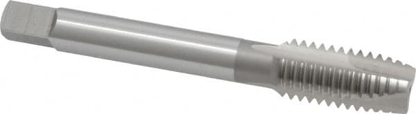 OSG - 1/2-13 UNC, 3 Flute, Bright Finish, High Speed Steel Spiral Point Tap - Plug Chamfer, Right Hand Thread, 3-3/8" OAL, 1-21/32" Thread Length, 0.367" Shank Diam, Series 105 - Exact Tooling