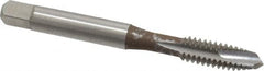 OSG - 1/4-20 UNC, 3 Flute, Bright Finish, High Speed Steel Spiral Point Tap - Plug Chamfer, Right Hand Thread, 2-1/2" OAL, 1" Thread Length, 0.255" Shank Diam, 3B Class of Fit, Series 105 - Exact Tooling