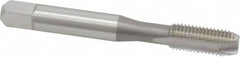 OSG - 5/16-24 UNF, 2 Flute, Bright Finish, High Speed Steel Spiral Point Tap - Bottoming Chamfer, Right Hand Thread, 2-23/32" OAL, 1-1/8" Thread Length, 0.318" Shank Diam, 3B Class of Fit, Series 105B - Exact Tooling