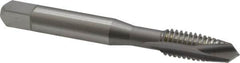 OSG - 5/16-18 UNC, 2 Flute, Bright Finish, High Speed Steel Spiral Point Tap - Plug Chamfer, Right Hand Thread, 2-23/32" OAL, 1-1/8" Thread Length, 0.318" Shank Diam, 2B Class of Fit, Series 105 - Exact Tooling