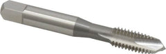 OSG - 3/8-16 UNC, 3 Flute, Bright Finish, High Speed Steel Spiral Point Tap - Plug Chamfer, Right Hand Thread, 2-15/16" OAL, 1-1/4" Thread Length, 0.381" Shank Diam, 2B Class of Fit, Series 105 - Exact Tooling