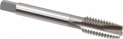 OSG - 7/16-14 UNC, 3 Flute, Bright Finish, High Speed Steel Spiral Point Tap - Plug Chamfer, Right Hand Thread, 3-5/32" OAL, 1-7/16" Thread Length, 0.323" Shank Diam, Series 105 - Exact Tooling