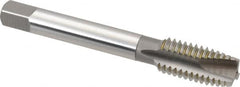 OSG - 1/2-13 UNC, 3 Flute, Bright Finish, High Speed Steel Spiral Point Tap - Plug Chamfer, Right Hand Thread, 3-3/8" OAL, 1-21/32" Thread Length, 0.367" Shank Diam, 2B Class of Fit, Series 105 - Exact Tooling