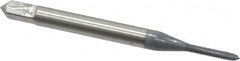 OSG - #0-80 UNF, 2 Flute, elektraLUBE Finish, High Speed Steel Spiral Point Tap - Plug Chamfer, Right Hand Thread, 1-5/8" OAL, 5/16" Thread Length, 2B Class of Fit, Series 105 - Exact Tooling