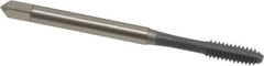 OSG - #6-32 UNC, 2 Flute, elektraLUBE Finish, High Speed Steel Spiral Point Tap - Bottoming Chamfer, Right Hand Thread, 2" OAL, 11/16" Thread Length, 2B Class of Fit, Series 105B - Exact Tooling