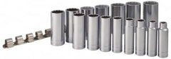 SK - 15 Piece 1/2" Drive Deep Well Socket Set - Exact Tooling