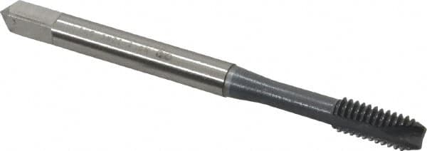 OSG - #8-32 UNC, 2 Flute, elektraLUBE Finish, High Speed Steel Spiral Point Tap - Bottoming Chamfer, Right Hand Thread, 2-1/8" OAL, 3/4" Thread Length, 2B Class of Fit, Series 105B - Exact Tooling