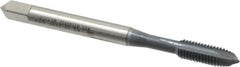 OSG - #10-32 UNF, 2 Flute, elektraLUBE Finish, High Speed Steel Spiral Point Tap - Plug Chamfer, Right Hand Thread, 2-3/8" OAL, 7/8" Thread Length, Series 105 - Exact Tooling