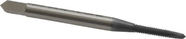 OSG - #2-56 UNC, 2 Flute, elektraLUBE Finish, High Speed Steel Spiral Point Tap - Plug Chamfer, Right Hand Thread, 1-3/4" OAL, 7/16" Thread Length, Series 105 - Exact Tooling