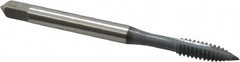 OSG - #10-24 UNC, 2 Flute, elektraLUBE Finish, High Speed Steel Spiral Point Tap - Plug Chamfer, Right Hand Thread, 2-3/8" OAL, 7/8" Thread Length, Series 105 - Exact Tooling