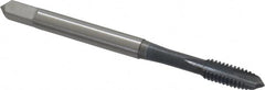 OSG - #8-32 UNC, 2 Flute, elektraLUBE Finish, High Speed Steel Spiral Point Tap - Plug Chamfer, Right Hand Thread, 2-1/8" OAL, 3/4" Thread Length, Series 105 - Exact Tooling