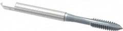 OSG - #10-24 UNC, 2 Flute, elektraLUBE Finish, High Speed Steel Spiral Point Tap - Plug Chamfer, Right Hand Thread, 2-3/8" OAL, 7/8" Thread Length, Series 105 - Exact Tooling