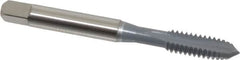 OSG - 1/4-20 UNC, 2 Flute, elektraLUBE Finish, High Speed Steel Spiral Point Tap - Plug Chamfer, Right Hand Thread, 2-1/2" OAL, 1" Thread Length, Series 105 - Exact Tooling