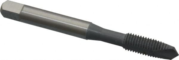OSG - 1/4-28 UNF, 2 Flute, elektraLUBE Finish, High Speed Steel Spiral Point Tap - Plug Chamfer, Right Hand Thread, 2-1/2" OAL, 1" Thread Length, 3B Class of Fit, Series 105 - Exact Tooling