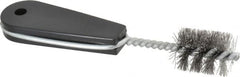 Value Collection - 1-1/4" Long x 1" Diam Steel Hand Pipe Brush - Single Spiral, 160mm OAL, 0.25" Wire Diam, 0.213" Shank Diam - Exact Tooling