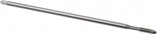OSG - #10-32 UNF 2 Flute H3 Bright Finish High Speed Steel Spiral Point Extension Tap - Plug Chamfer, 6" OAL, 7/8" Thread Length, 2B/3B Class of Fit - Exact Tooling