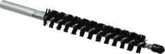 Schaefer Brush - 4" Brush Length, 5/8" Diam, Nylon Single Stem, Single Spiral Condenser Tube Brush - 6-1/4" Long, Nylon, 12-24 Female Connection - Exact Tooling
