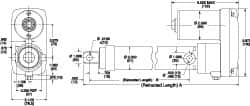 Thomson Industries - 36" Stroke Len, 30% Duty Cycle, 12 Volt, Performance PakLinear Electromechanical Actuator - DC Input, 1.1" per Second, 750 Lb Capacity - Exact Tooling