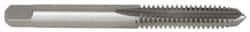 OSG - 1/4-20 UNC 4 Flute Bright Finish High Speed Steel Straight Flute Standard Hand Tap - Plug, Right Hand Thread, 2-1/2" OAL, 1" Thread Length, H11 Limit, 0.005" Oversize - Exact Tooling