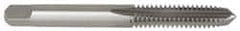 OSG - 1/4-20 UNC 4 Flute Bright Finish High Speed Steel Straight Flute Standard Hand Tap - Plug, Right Hand Thread, 2-1/2" OAL, 1" Thread Length, H11 Limit, 0.005" Oversize - Exact Tooling