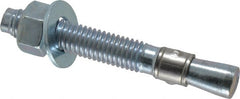 Red Head - 1/2 Inch Diameter, 1/2-13 Inch Thread, 3-3/4 Inch Overall Length, Grade 3, Wedge Expansion Concrete Anchor - Steel, Zinc Plated, 2-1/4 Inch Thread Length, Tie Wire Head, 1/2 Inch Drill - Exact Tooling