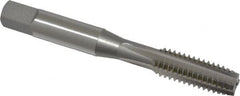 OSG - 5/16-18 UNC 4 Flute Bright Finish High Speed Steel Straight Flute Standard Hand Tap - Plug, Right Hand Thread, 2-23/32" OAL, 1-1/8" Thread Length, H11 Limit, 0.005" Oversize - Exact Tooling