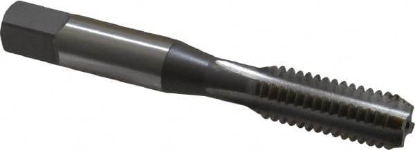 OSG - 3/8-16 UNC 4 Flute Bright Finish High Speed Steel Straight Flute Standard Hand Tap - Bottoming, Right Hand Thread, 2-15/16" OAL, 1-1/4" Thread Length, H11 Limit, 0.005" Oversize - Exact Tooling