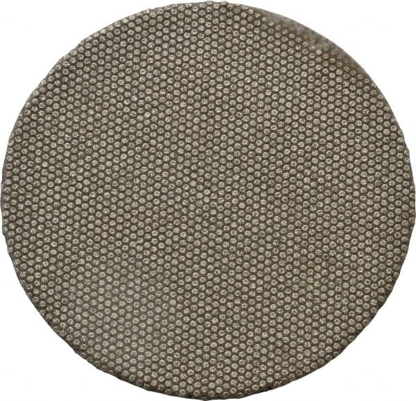 Norton - 2" Diam, 120 Grit Diamond Adhesive PSA Disc - Medium Grade, Black, Cloth Backing, Flexible - Exact Tooling