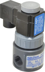 Plast-O-Matic - Direct Acting, PVC Solenoid Valve - Normally Closed, Viton Seal - Exact Tooling
