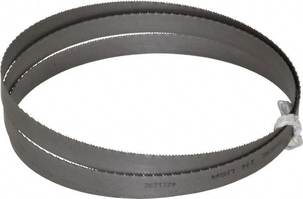 Lenox - 18 TPI, 4' 4-1/4" Long x 1/2" Wide x 0.025" Thick, Welded Band Saw Blade - Bi-Metal, Toothed Edge, Raker Tooth Set, Flexible Back, Contour Cutting - Exact Tooling