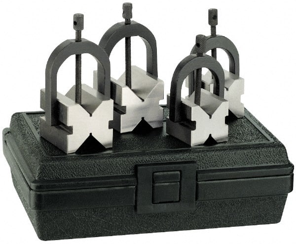 SPI - 90° Angle, V-Block - 1-1/2 and 2" Long x 1-1/4 and 1-1/2" High - Exact Tooling