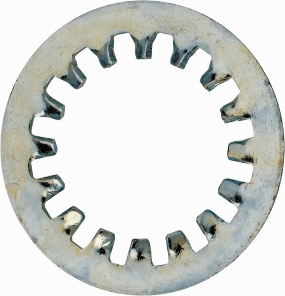 Value Collection - 1-1/2" Screw, 1.53" ID, Steel Internal Tooth Lock Washer - 2.515" OD, Zinc-Plated, Grade 1075 - Exact Tooling