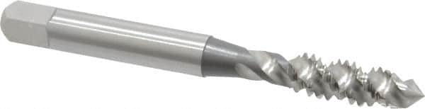 OSG - 1/4-20 UNC 3 Flute 2B Plug Spiral Flute Tap - High Speed Steel, Bright Finish, 2-1/2" OAL, Right Hand Flute, Right Hand Thread, H5, Series 106/107 - Exact Tooling