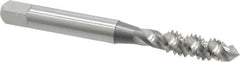 OSG - 1/4-20 UNC 3 Flute 2B Plug Spiral Flute Tap - High Speed Steel, Bright Finish, 2-1/2" OAL, Right Hand Flute, Right Hand Thread, H5, Series 106/107 - Exact Tooling