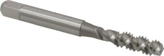 OSG - 1/4-20 UNC 3 Flute 3B Bottoming Spiral Flute Tap - High Speed Steel, Bright Finish, 2-1/2" OAL, Right Hand Flute, Right Hand Thread, H3, Series 106/107 - Exact Tooling