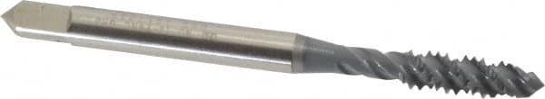 OSG - #10-24 UNC 3 Flute 2B/3B Plug Spiral Flute Tap - High Speed Steel, elektraLUBE Finish, 2-3/8" OAL, Right Hand Flute, Right Hand Thread, H3, Series 107 - Exact Tooling