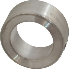 Climax Metal Products - 1" Bore, Stainless Steel, Set Screw Solid Set Screw Collars - 1-1/2" Outside Diam, 5/8" Wide - Exact Tooling