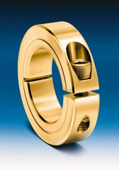 Climax Metal Products - 15/16" Bore, Steel, Two Piece Clamping Shaft Collar - 1-3/4" Outside Diam, 1/2" Wide - Exact Tooling