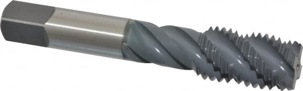 OSG - 3/4-10 UNC 4 Flute Bottoming Spiral Flute Tap - High Speed Steel, elektraLUBE Finish, 4-1/4" OAL, Right Hand Flute, Right Hand Thread, H3, Series 107 - Exact Tooling